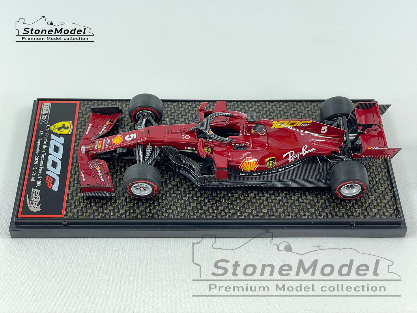 Ferrari F1 SF1000 #5 Sebastian Vettel Tuscan 2020 Mugello 1000th 1:43 BBR BBRC245B