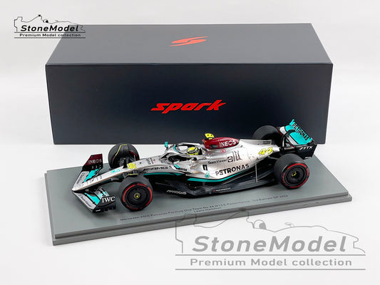 2022 Mercedes F1 W13 #44 Lewis Hamilton Bahrain GP 1st Podium 1:18 Spark 18S745