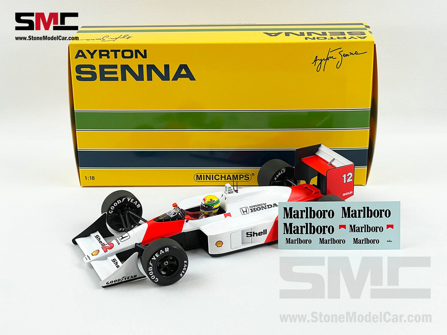 Mclaren F1 MP4/4 #12 Ayrton Senna Japan GP 1988 World Champion 1:18 MINICHAMPS