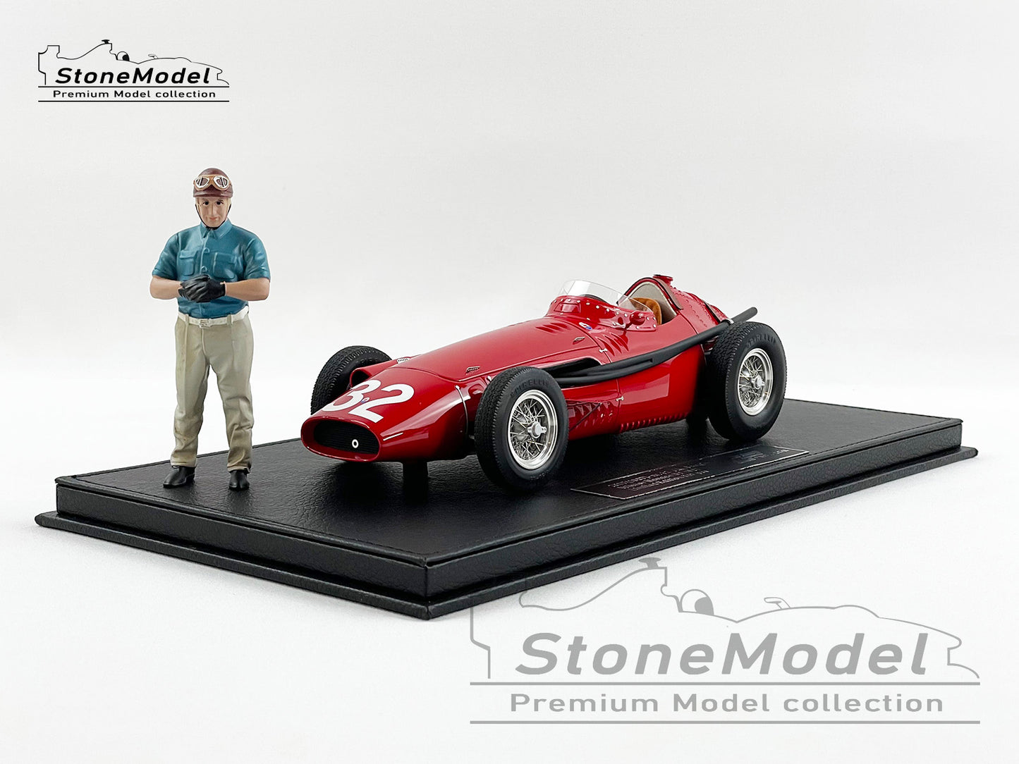Maserati F1 250F #32 Juan Manuel Fangio Monaco GP 1957 World Champion 1:18 with Figure