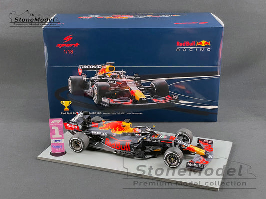 2021 Spark 1:18 Red Bull F1 RB16B #33 Max Verstappen Dutch GP World Champion + P1