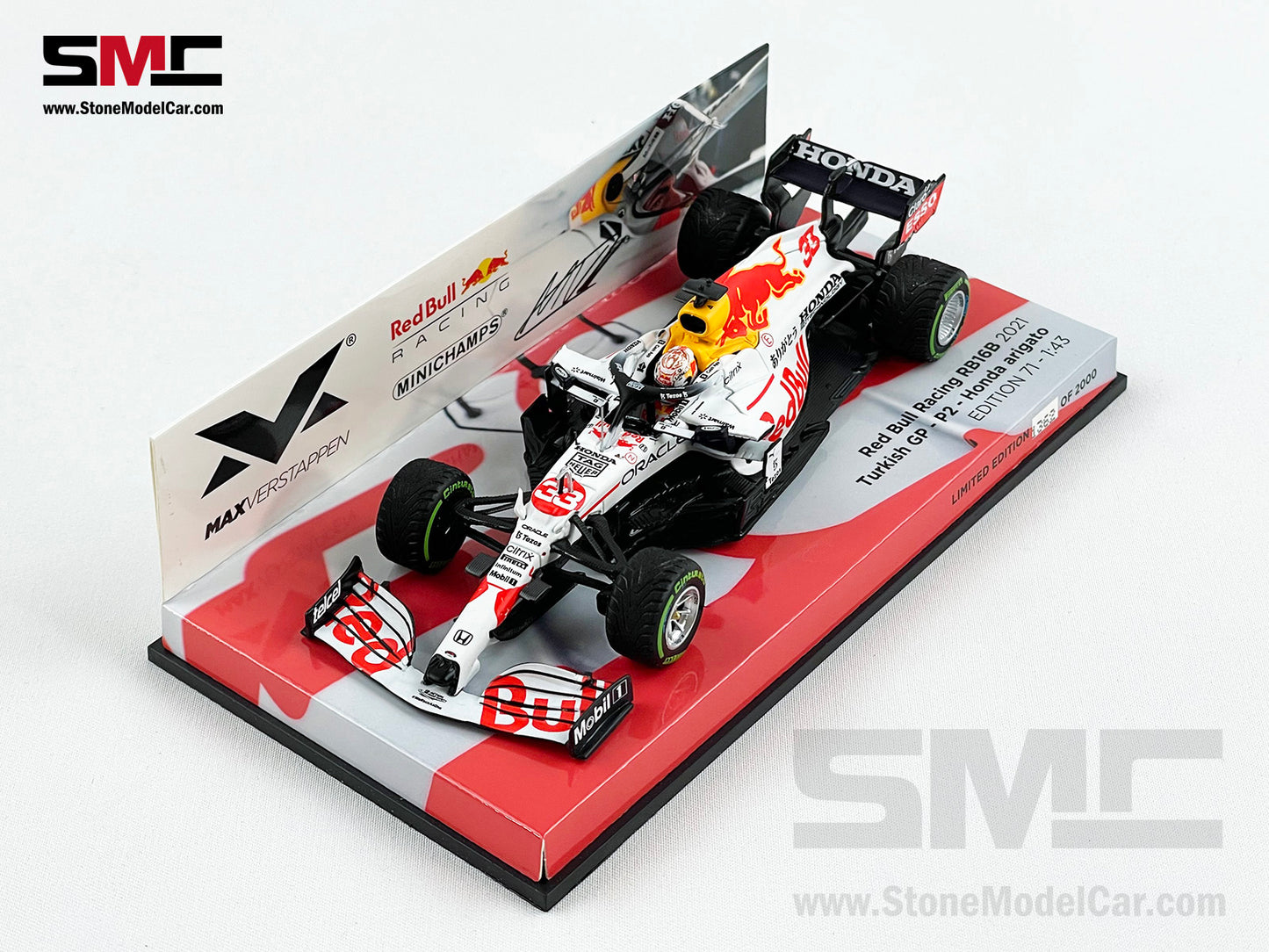 2021 F1 World Champion #33 Max Verstappen Red Bull RB16B Turkish GP Special Livery 1:43 MINICHAMPS