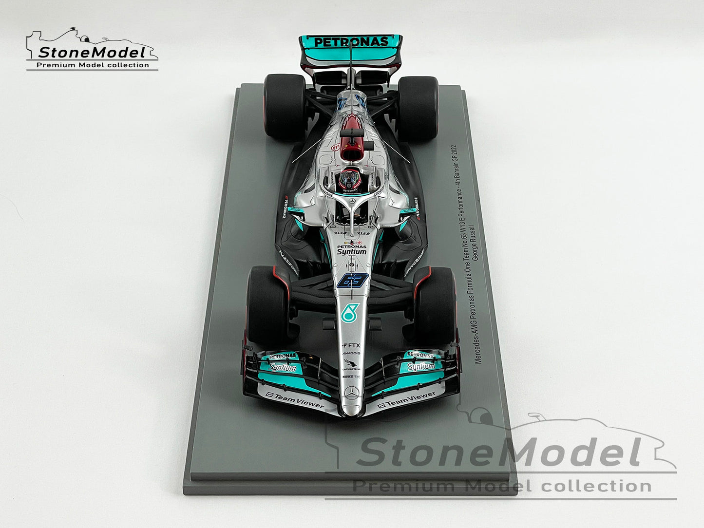2022 Mercedes F1 W13 #63 George Russell Bahrain 4th 1st Race 1:18 Spark 18S746