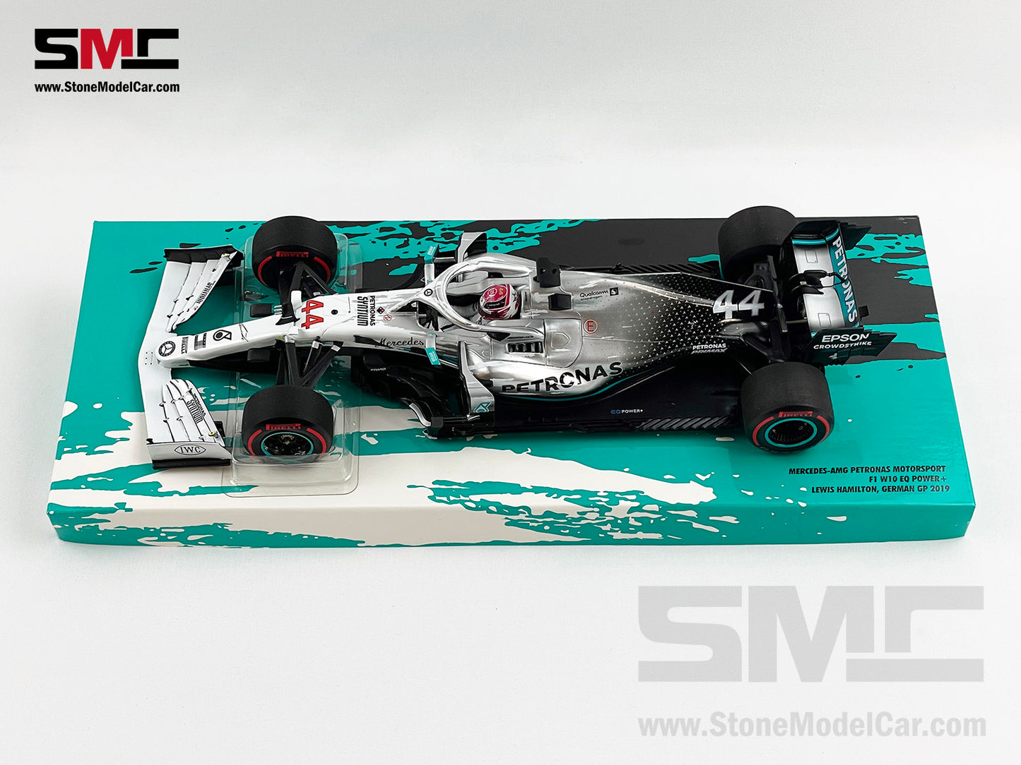 2019 World Champion Mercedes AMG F1 W10 #44 Lewis Hamilton German GP 1:18 MINICHAMPS Gift Box