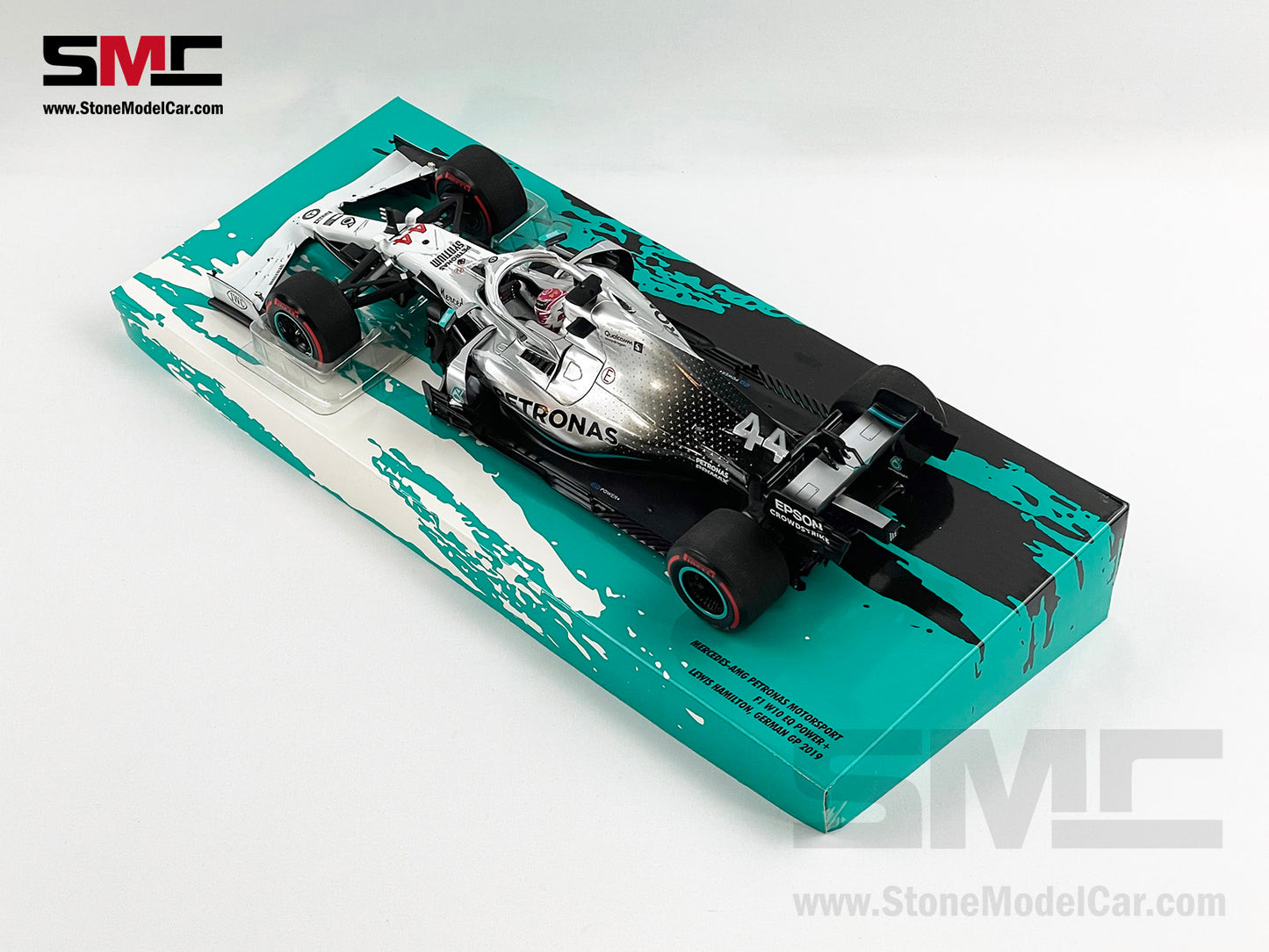 2019 World Champion Mercedes AMG F1 W10 #44 Lewis Hamilton German GP 1:18 MINICHAMPS Gift Box