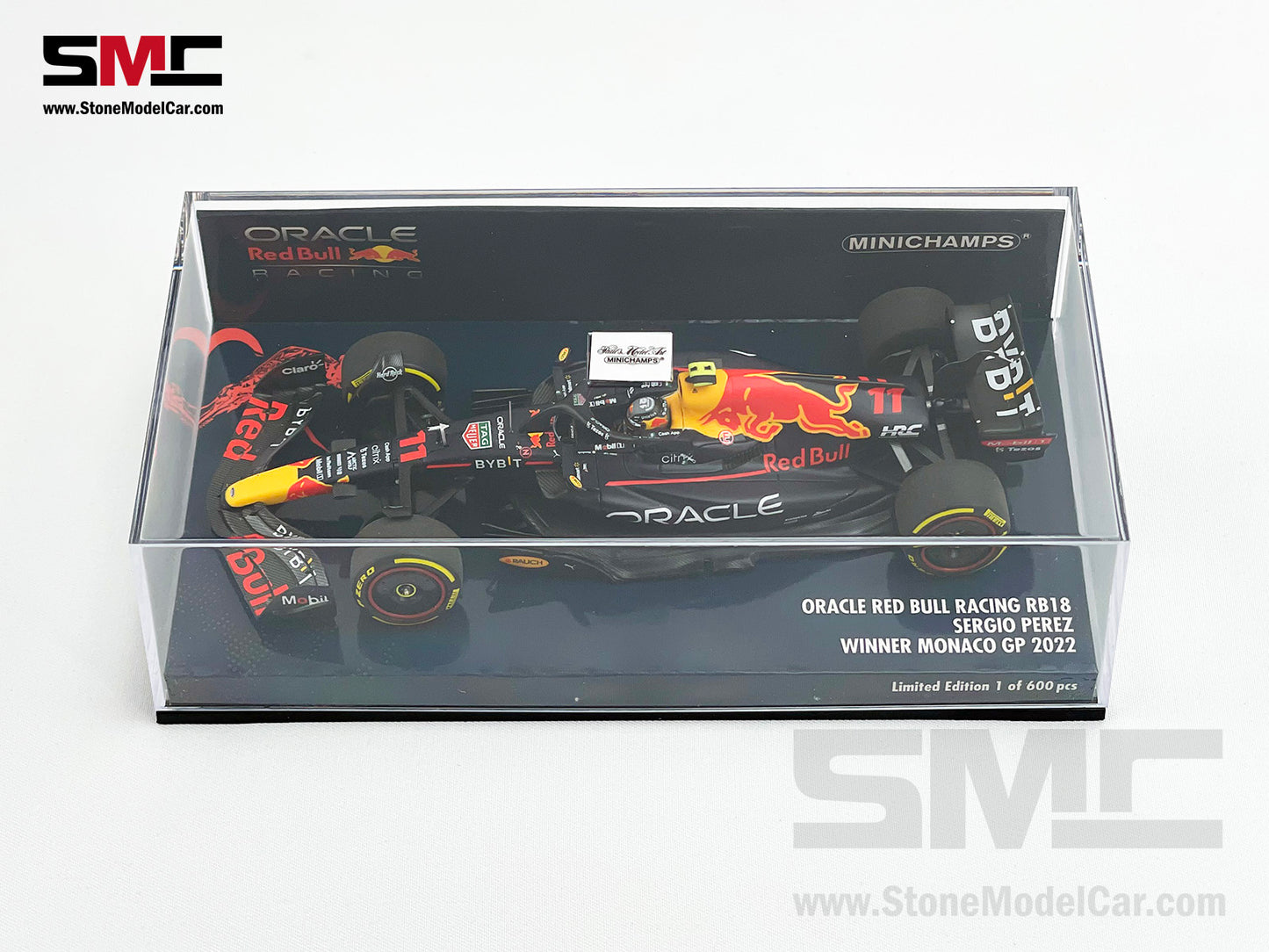 2022 Red Bull F1 RB18 #11 Sergio Perez Monaco GP Winner 1:43 MINICHAMPS LE 600