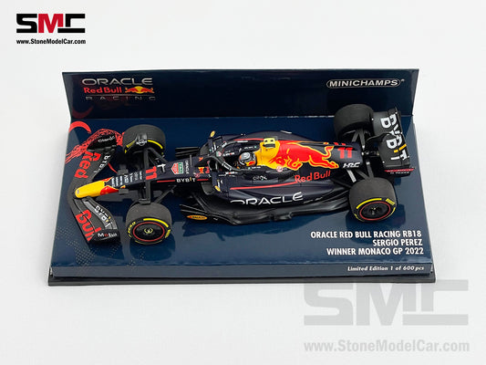 2022 Red Bull F1 RB18 #11 Sergio Perez Monaco GP Winner 1:43 MINICHAMPS LE 600