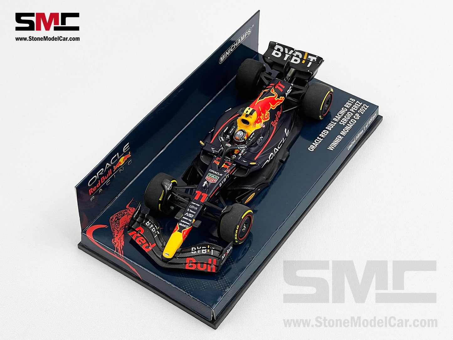 2022 Red Bull F1 RB18 #11 Sergio Perez Monaco GP Winner 1:43 MINICHAMPS LE 600