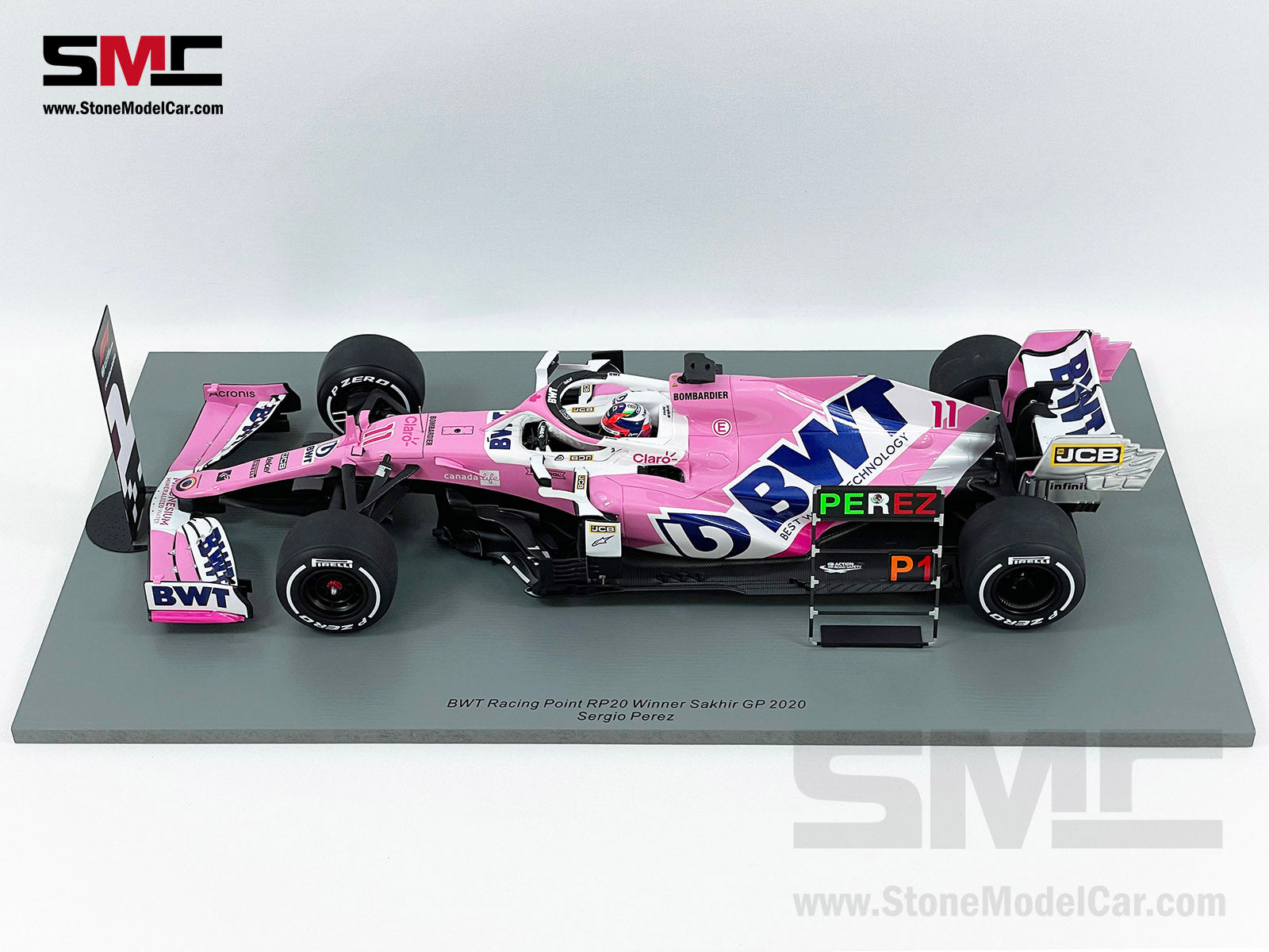 BWT Racing Point RP20 # 11 Sergio Perez Sakhir GP 2020 1st Win of F1 1 ...