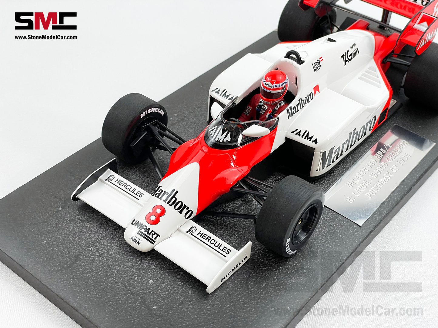 Mclaren F1 MP4/2 #8 Niki Lauda Portugal GP 1984 World Champion 1:18 MINICHAMPS