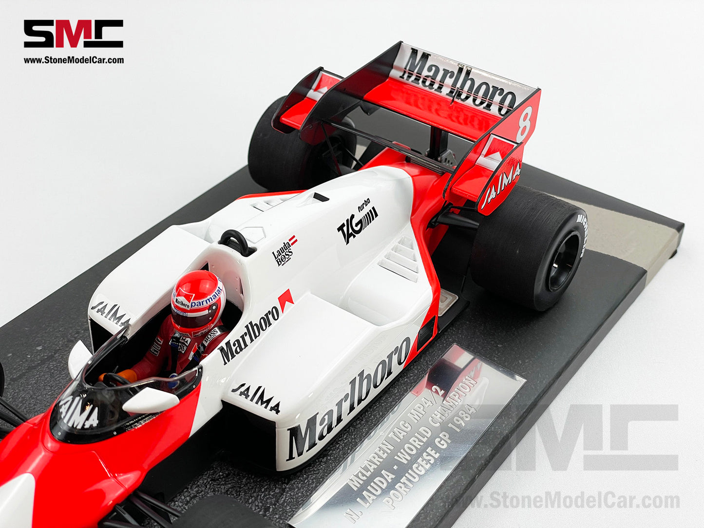 Mclaren F1 MP4/2 #8 Niki Lauda Portugal GP 1984 World Champion 1:18 MINICHAMPS