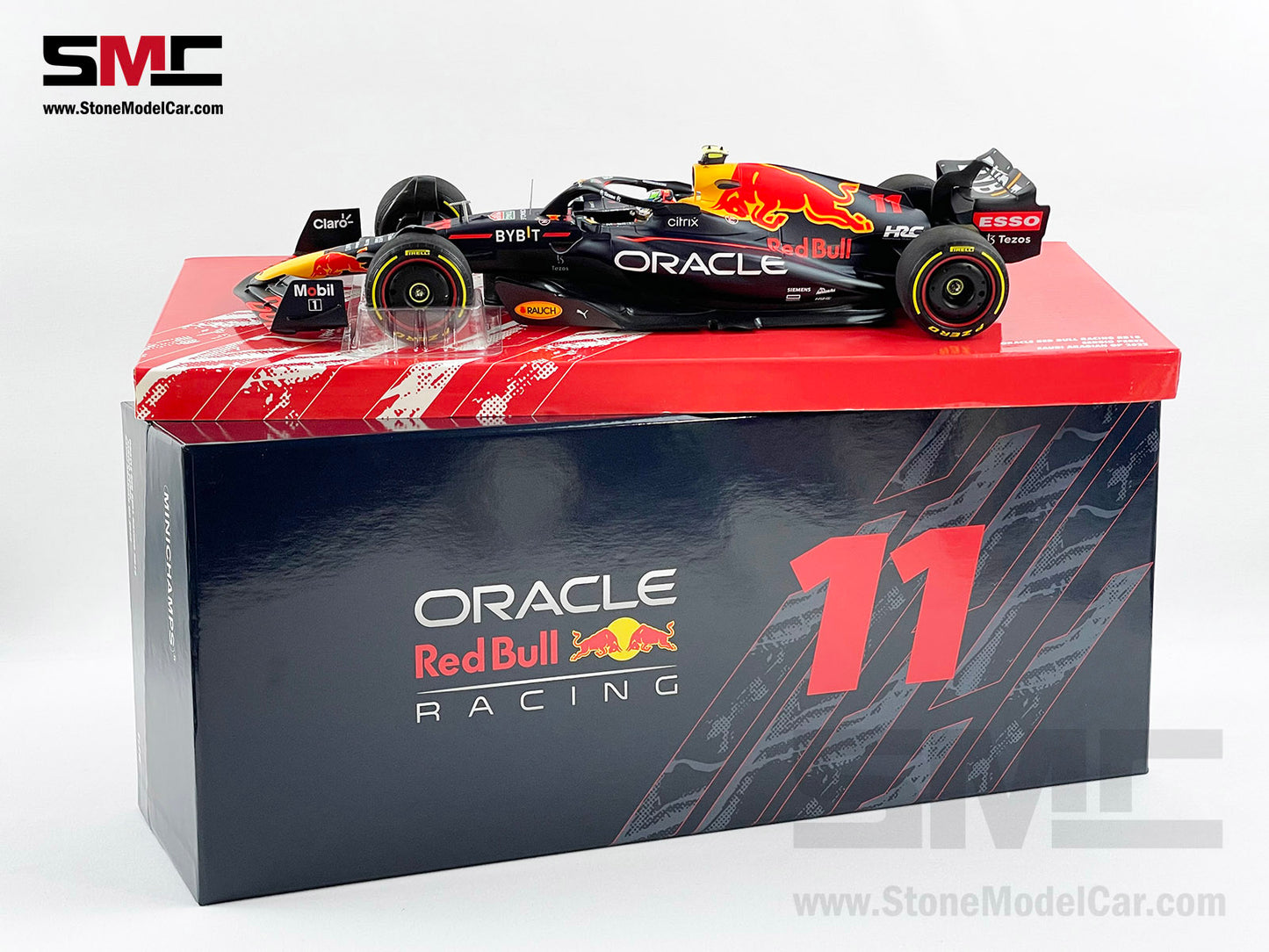 Red Bull F1 RB18 Sergio Perez Saudi Arabian 1st Career Pole 2022 1:18 MINICHAMPS