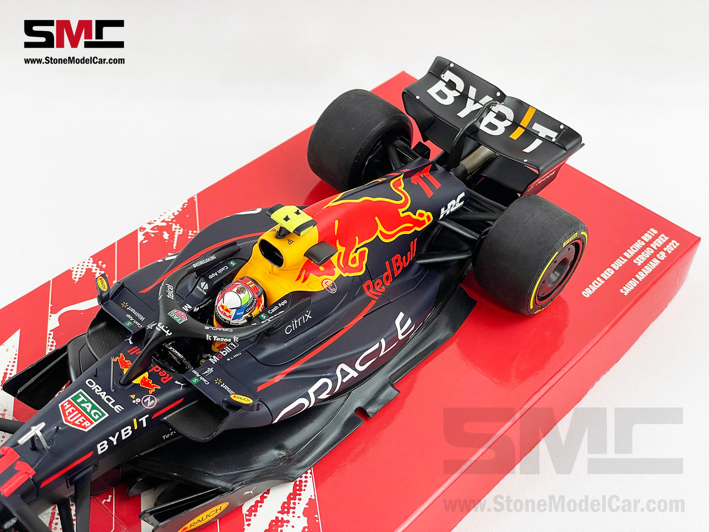 Red Bull F1 RB18 Sergio Perez Saudi Arabian 1st Career Pole 2022 1:18 MINICHAMPS