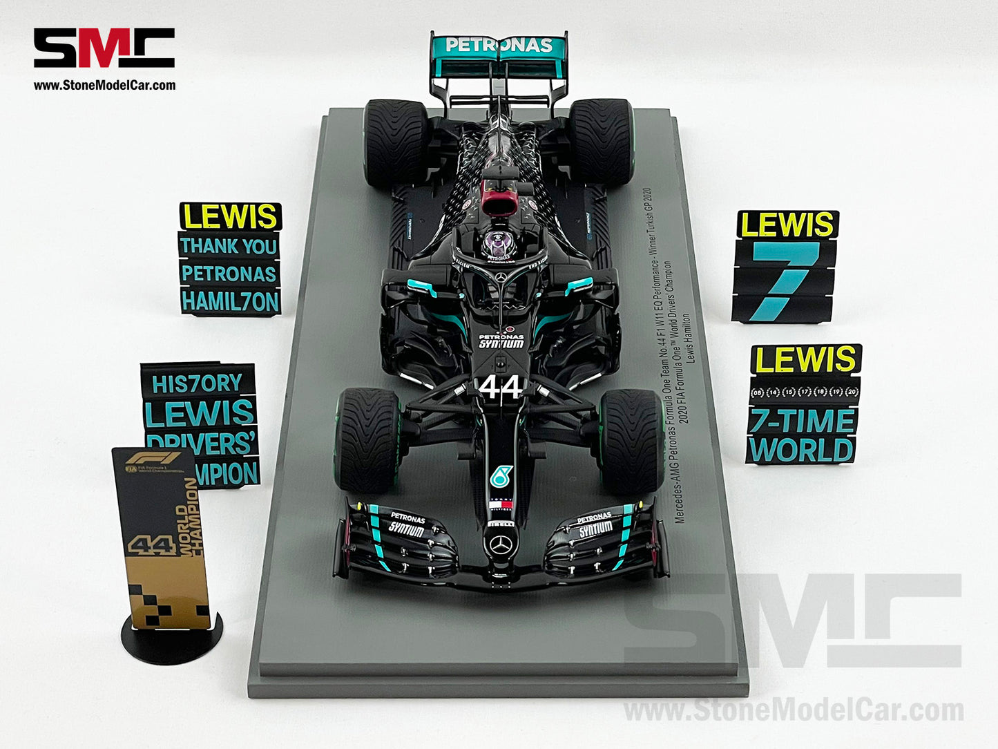 2020 7x World Champion Mercedes F1 W11 #44 Lewis Hamilton Turkey GP 1:18 Spark