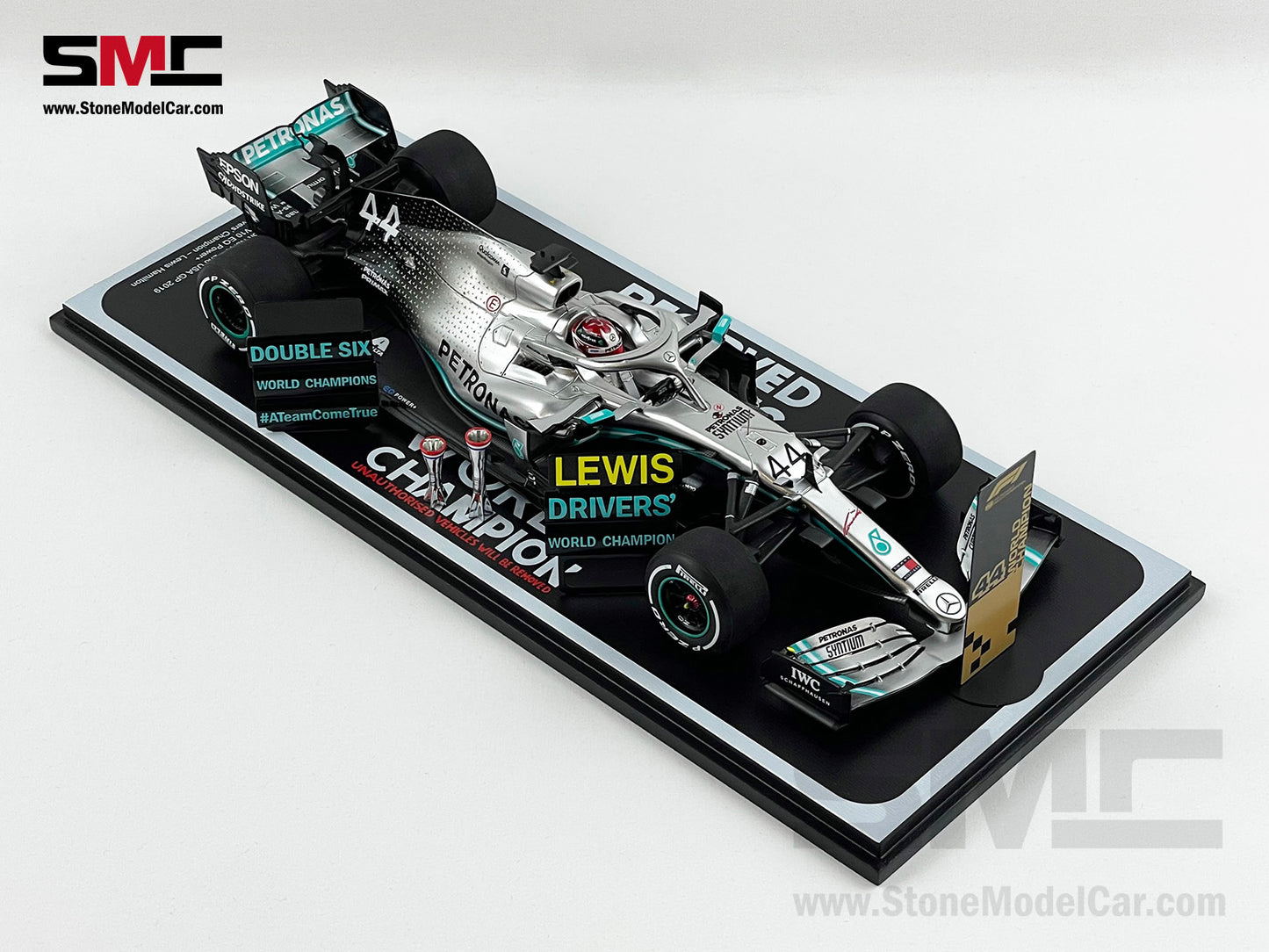 2019 6x World Champion Mercedes F1 W10 #44 Lewis Hamilton US GP 2nd 1:18 Spark
