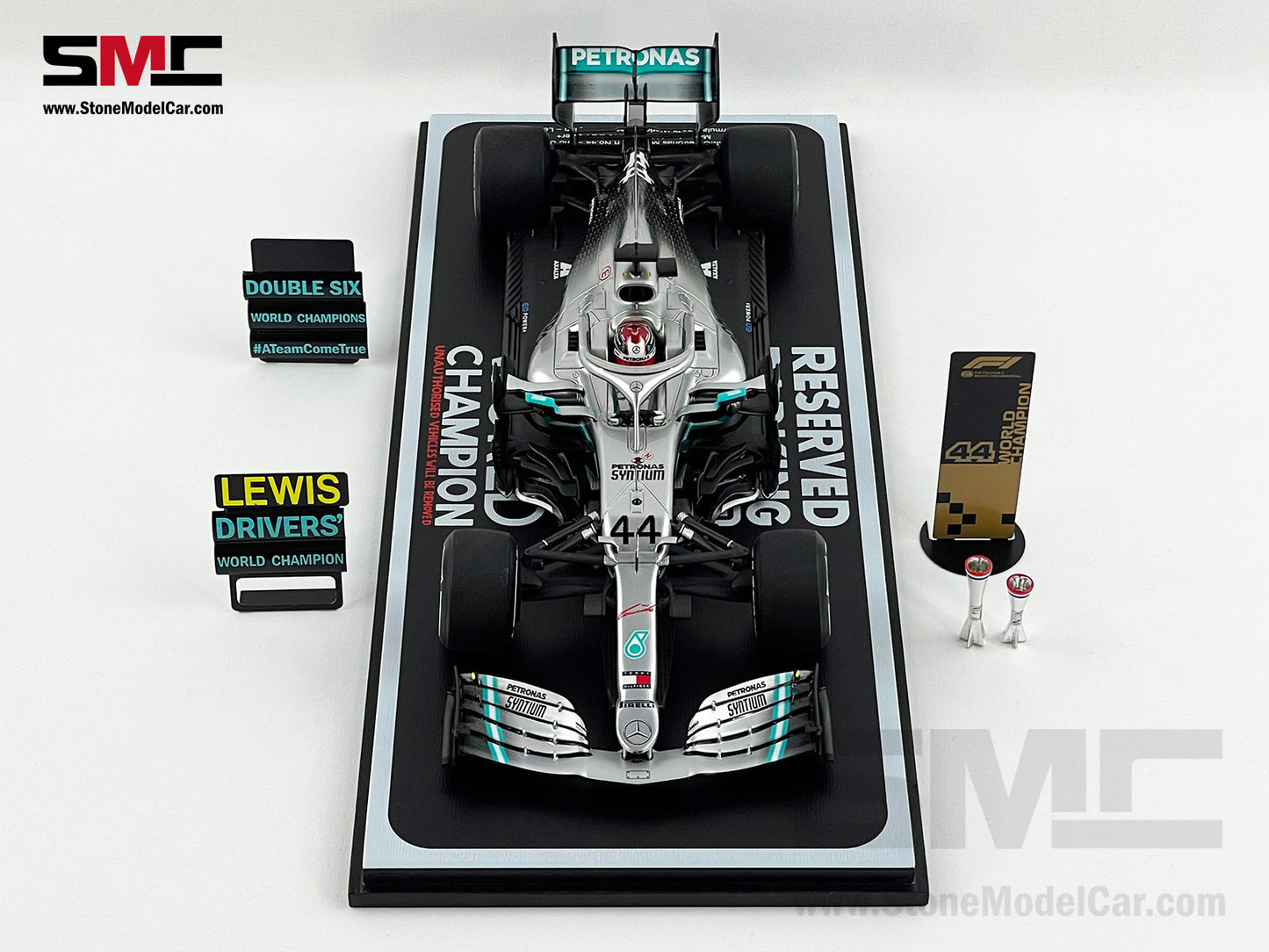 2019 6x World Champion Mercedes F1 W10 #44 Lewis Hamilton US GP 2nd 1:18 Spark