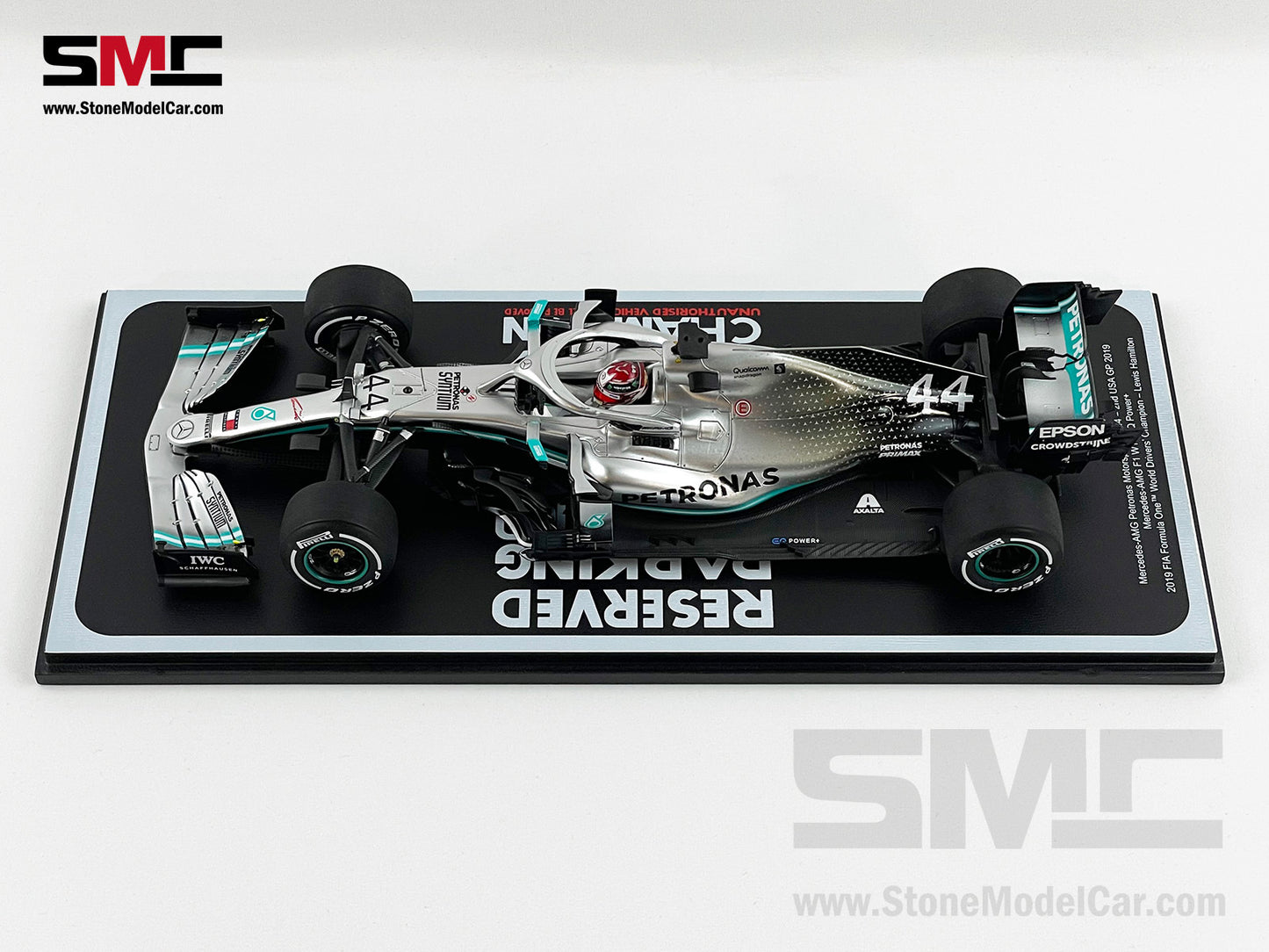 2019 6x World Champion Mercedes F1 W10 #44 Lewis Hamilton US GP 2nd 1:18 Spark