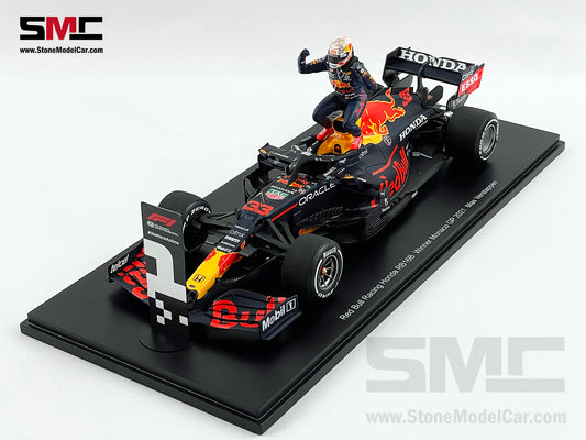 2021 F1 World Champion #33 Max Verstappen Red Bull RB16B Monaco GP 1:18 Spark with Figure