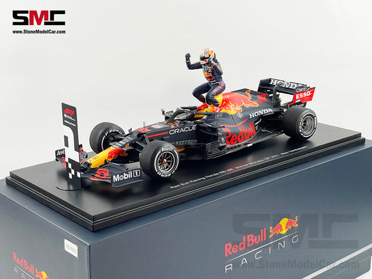 2021 F1 World Champion #33 Max Verstappen Red Bull RB16B Monaco GP 1:18 Spark with Figure