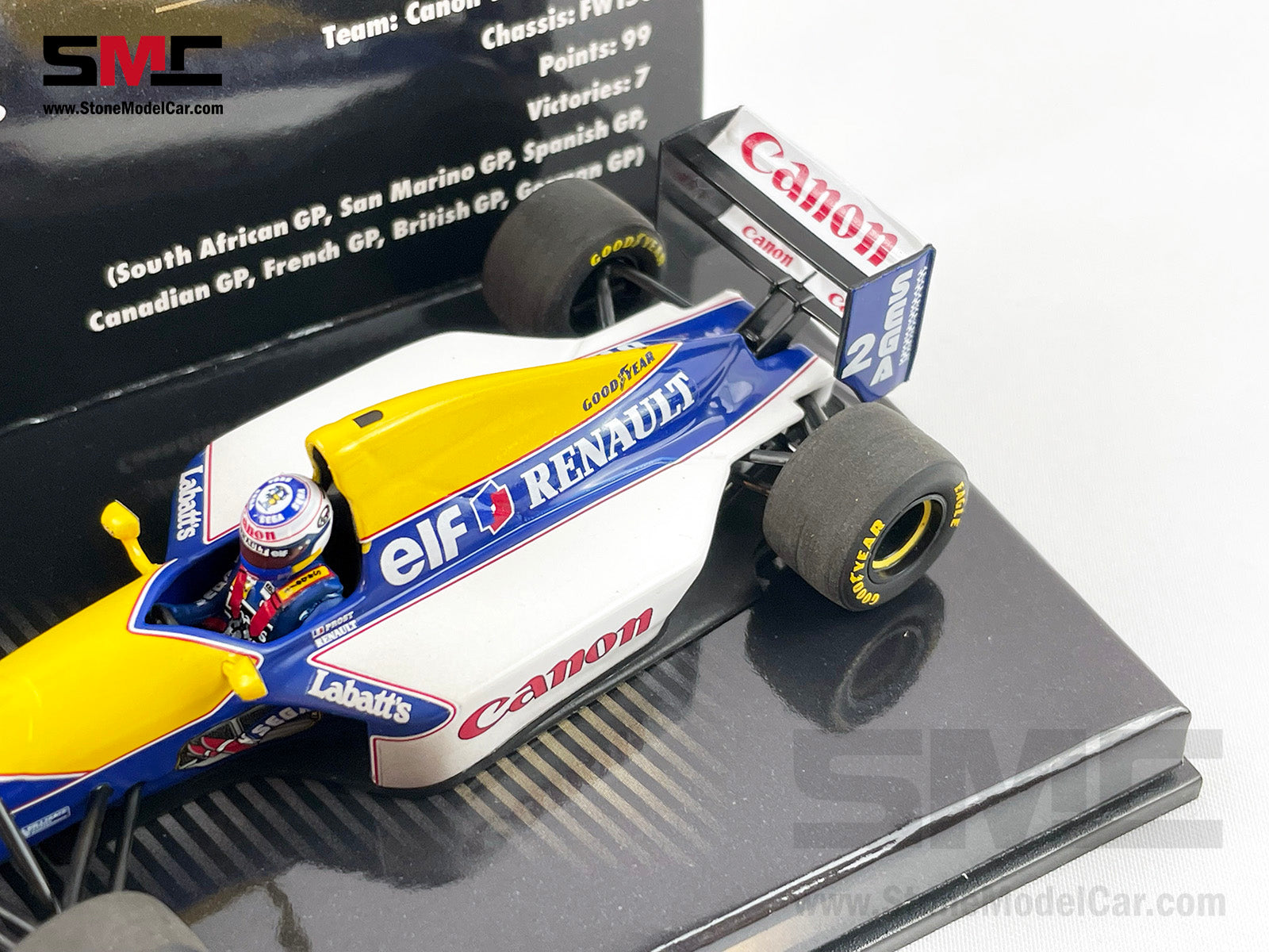 Minichamps 1:43 Williams Renault FW15 - Alain Prost - Campione del Mondo 1993 - Versione sporca Minichamps 1:43 Williams Renault FW15 - Alain Prost - Campione del Mondo 1993 - Versione sporca