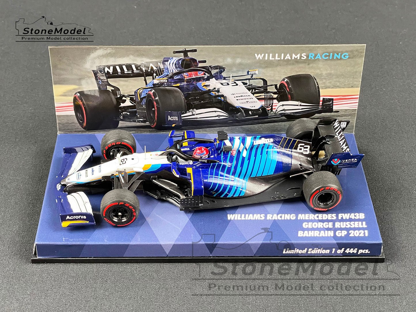 Williams F1 FW43B #63 George Russell Bahrain GP 2021 1:43 MINICHAMPS 447210163