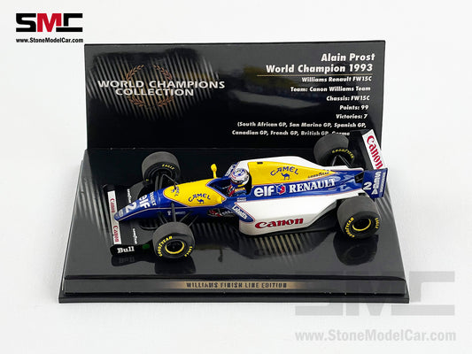 Williams F1 FW15C #2 Alain Prost 1993 World Champion 1:43 MINICHAMPS with CAMEL Decal