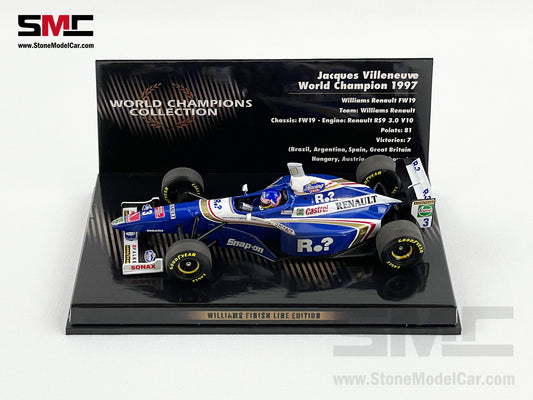 Williams F1 FW19 #3 Jacques Villeneuve 1997 World Champion 1:43 MINICHAMPS