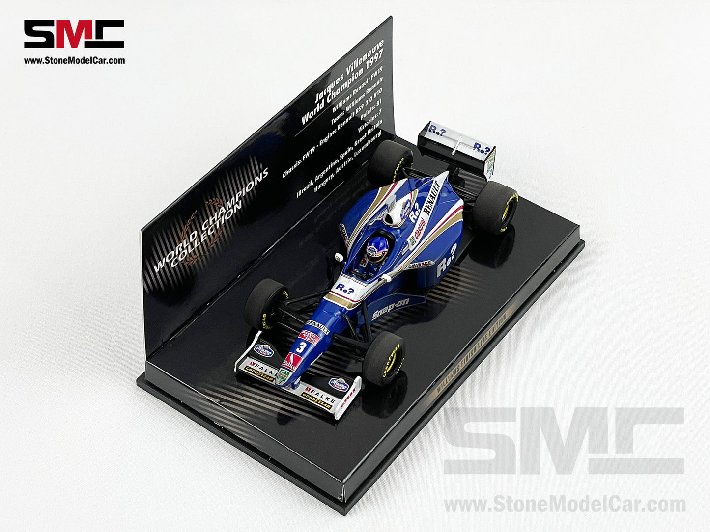 Williams F1 FW19 #3 Jacques Villeneuve 1997 World Champion 1:43 MINICHAMPS