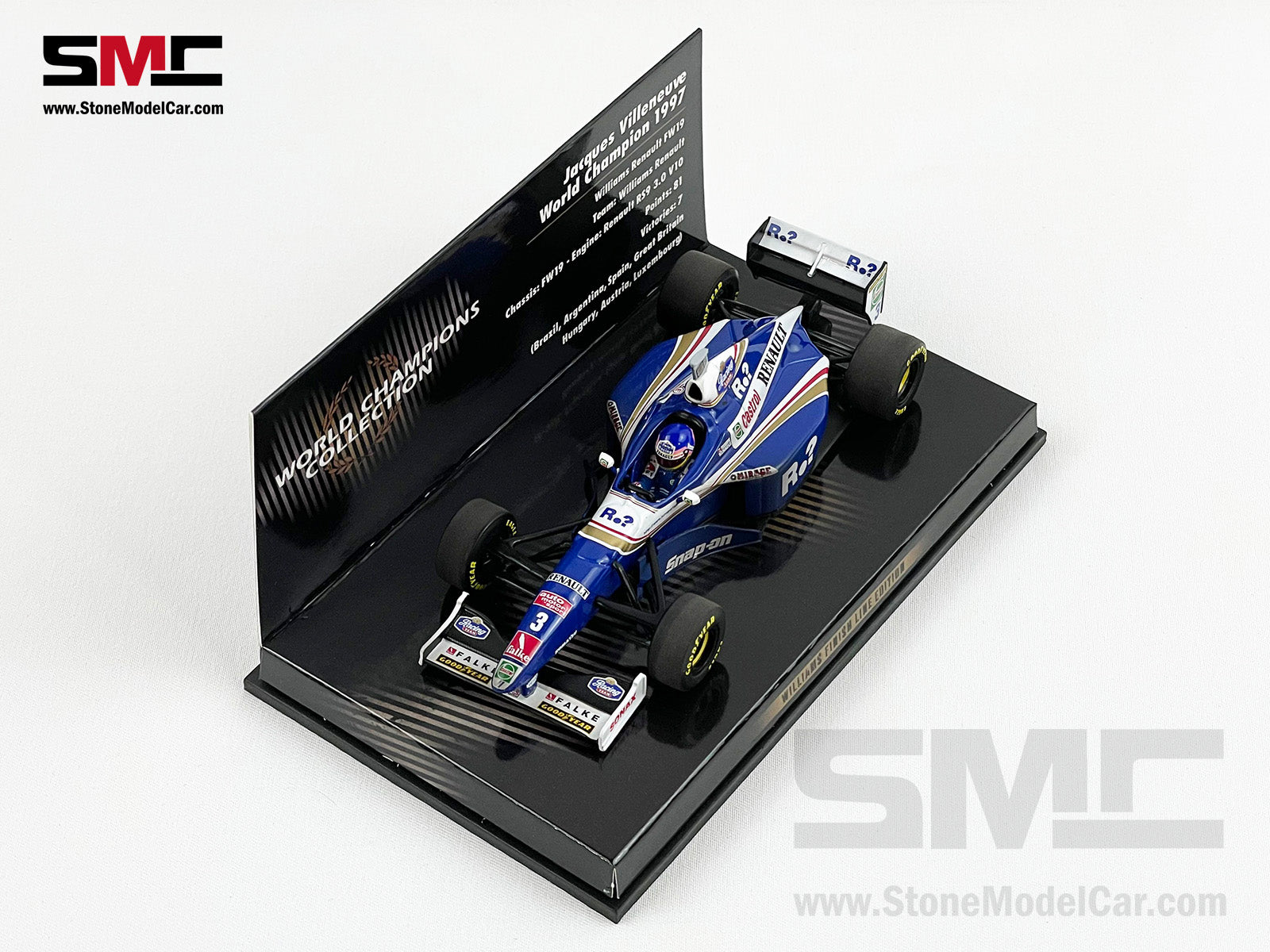 F1 Williams FW19 1/18 1997 dédicacée par Jacque Villeneuve - Modélisme F1 Williams FW19 1/18 1997 dédicacée par Jacque Villeneuve - Modélisme