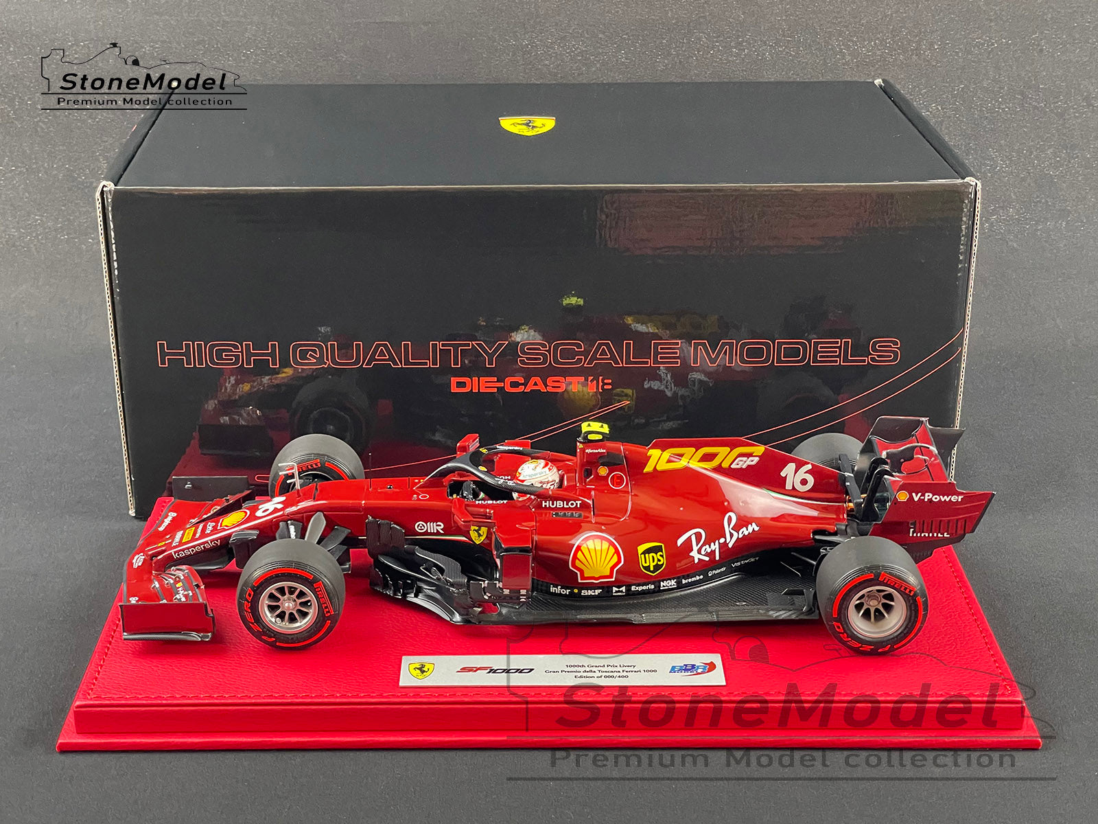 Ferrari F1 SF1000 #16 Charles Leclerc Tuscan 2020 Mugello 1000th GP