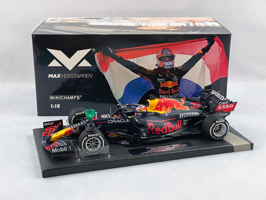 2021 F1 World Champion #33 Max Verstappen Red Bull RB16B Netherlands Dutch 1:18 MINICHAMPS