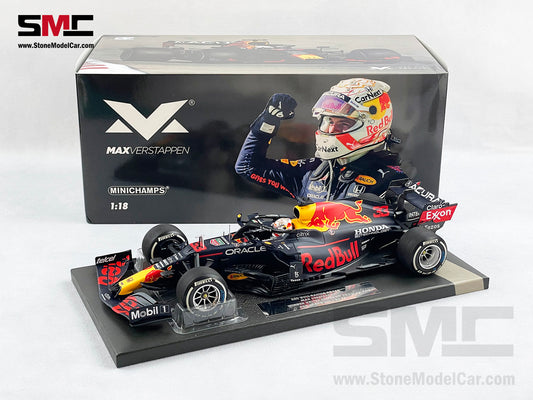2021 F1 World Champion #33 Max Verstappen Red Bull RB16B US GP Acura 1:18 MINICHAMPS