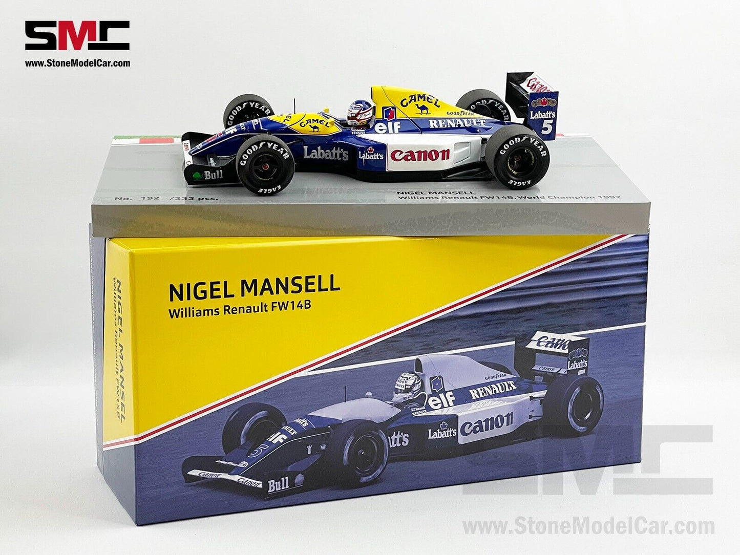 Williams F1 FW14B #5 Nigel Mansell 1992 World Champion 1:18 MINICHAMPS with CAMEL Decal