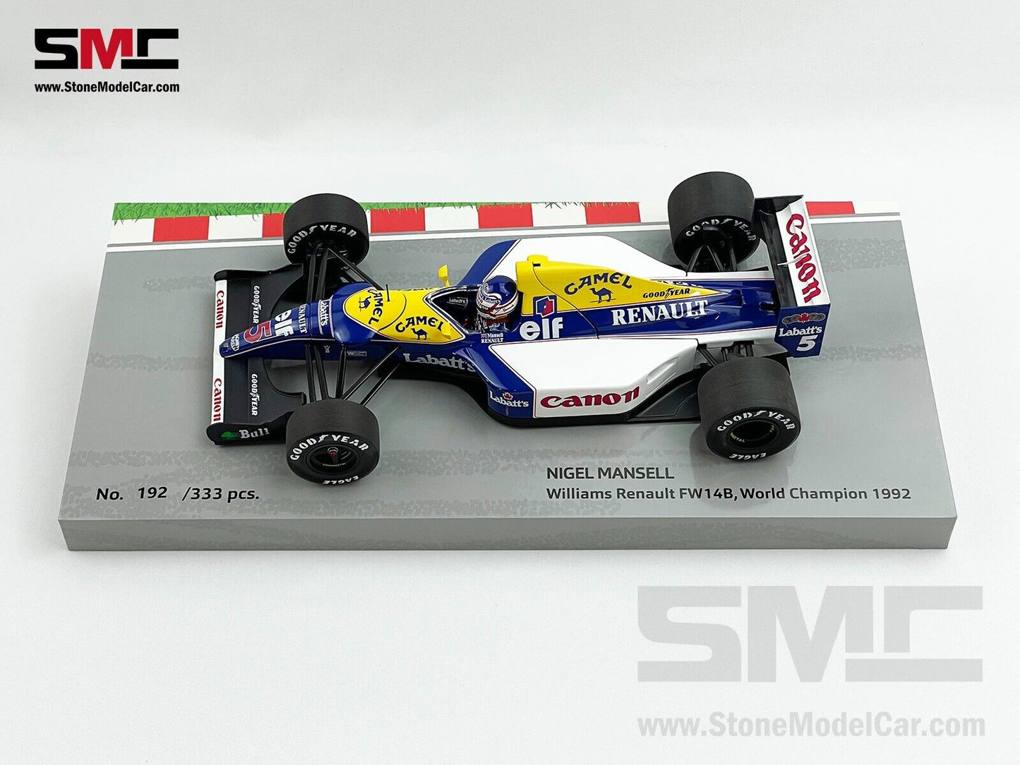 Williams F1 FW14B #5 Nigel Mansell 1992 World Champion 1:18 MINICHAMPS with CAMEL Decal