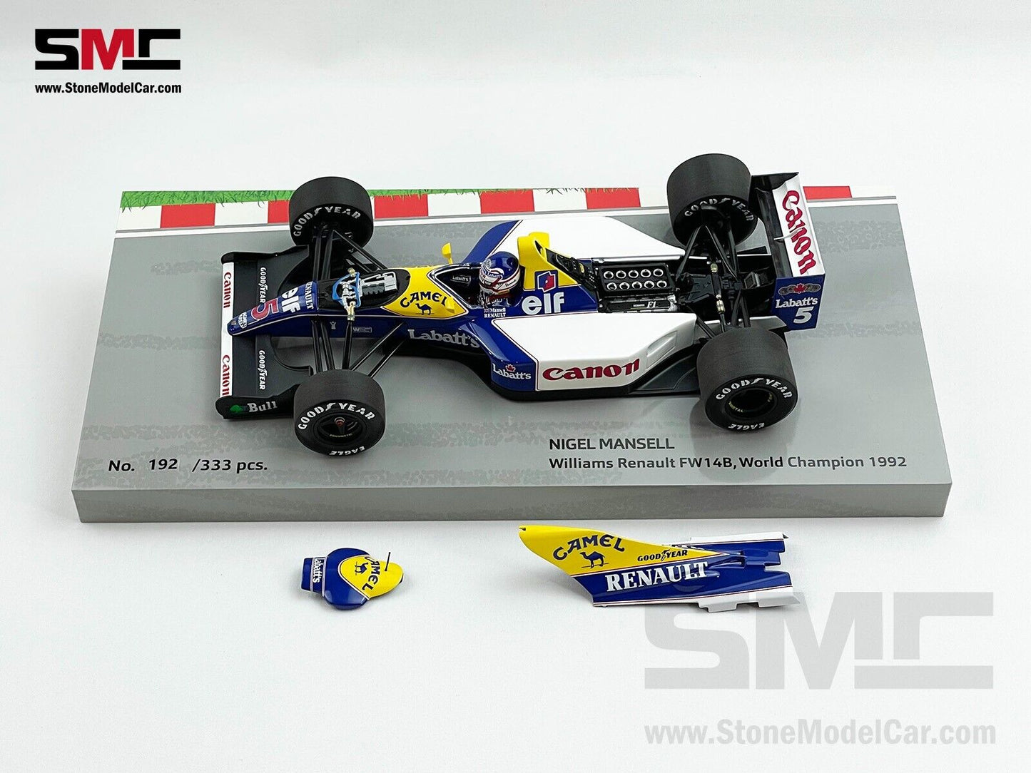 Williams F1 FW14B #5 Nigel Mansell 1992 World Champion 1:18 MINICHAMPS with CAMEL Decal